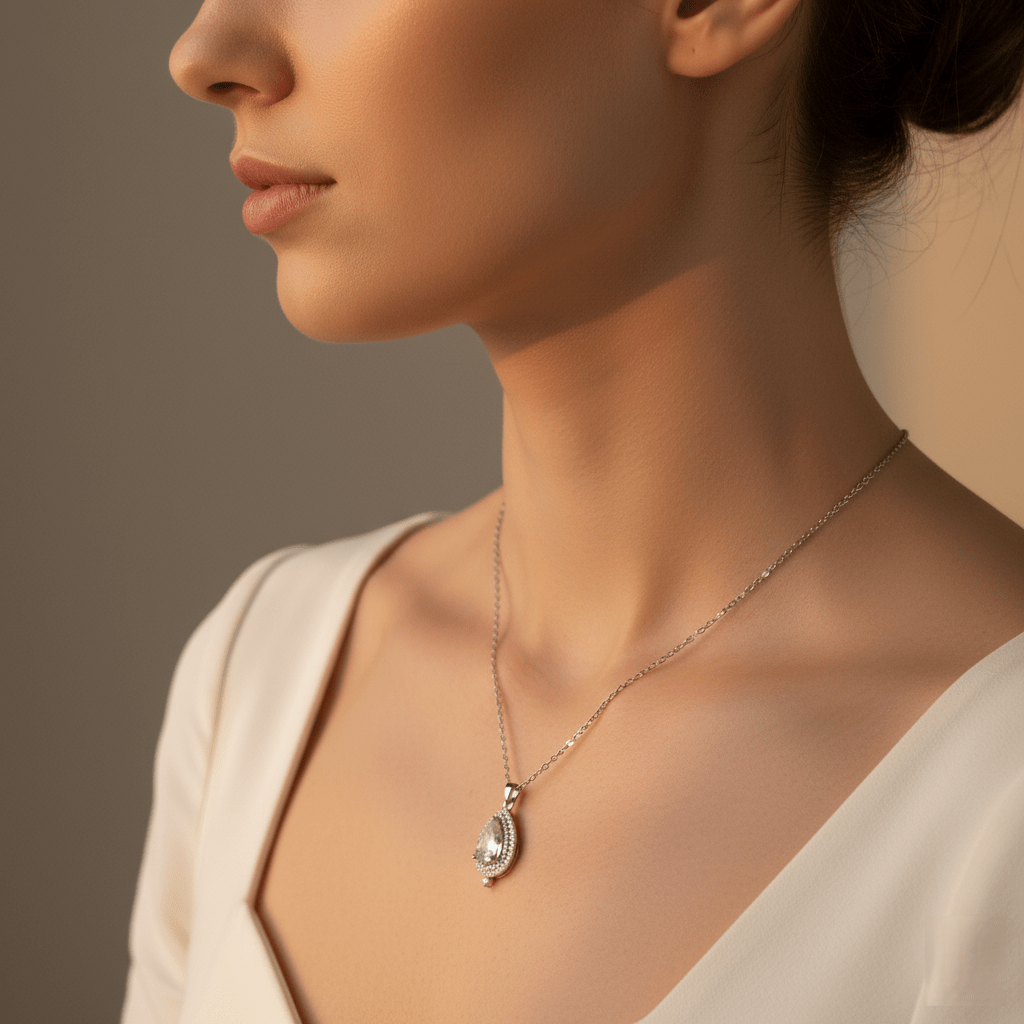 Luminous Teardrop Necklace | Jewellery by Sparkles by Raaj